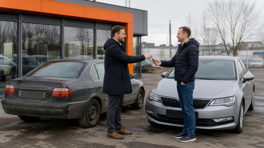 Kahe auto võtmete vahetamine Autoco trade-in hindamisel